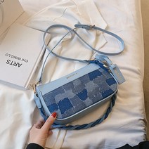 윈윈컴퍼니 하프 데님 꼬임 스트랩 키치 숄더백 YT_RC1519