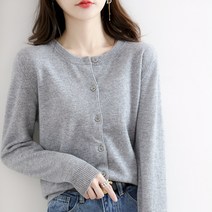 여성용 MA 기본 데일리 라운드 니트 가디건