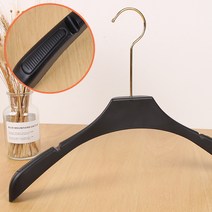 프랑온드 넓은 코트 양복 플라스틱 정장 옷걸이 10호, 블랙, 30개입
