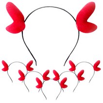 파티해 보송이 루돌프 머리띠, 레드, 6개