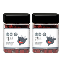 뽀시래기 촉촉큐브 강아지 간식 2p, 흑염소, 2개