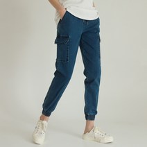 핑크시슬리 여성용 젤리 건빵 데님 스판 조거팬츠