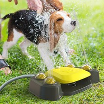 티티펫 퍼니 강아지 분수 샤워기, 옐로우그레이, 1개