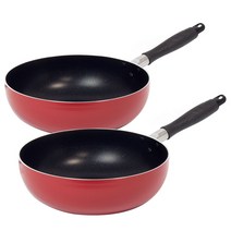 유진 레드베이직 웍 세트 2개, 혼합색상, 웍 28cm + 웍 30cm