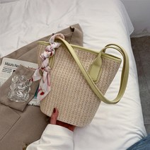 JCP 스카프 라탄 숄더백