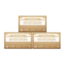 닥터브로너스 샌달우드 자스민 퓨어 캐스틸 바 솝, 140g, 3개