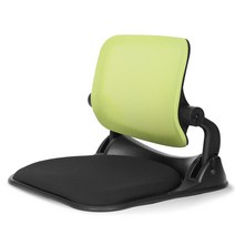 체어포커스 바른자세 등받이 틸팅 접이식 메쉬 좌식의자 CHA7, 투톤그린