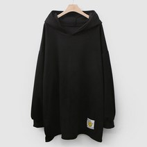 티탁 여성용 빅사이즈 데일리 루즈핏 캐릭터 굿라벨 기모 후드티