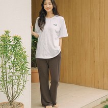 파란 여성용 모달 부츠컷 팬츠