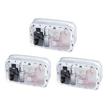 패턴 프레임 PVC 화장품 파우치 3p