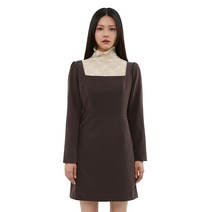 큐리티 C DRAPED SQUARE NECK 원피스