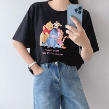 로미스토리 빅사이즈 디즈니 캐주얼 반팔 티셔츠