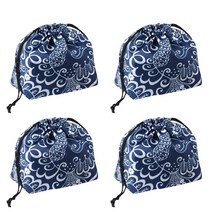 더플로우 간편하게 쓰기 좋은 패브릭 피크닉 도시락 가방 001, 4개