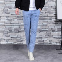 타운클로 남성용 J허리밴드 포켓 절개 청바지