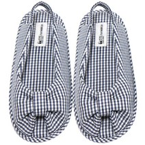 홈앨리스 체크 앞트임 덧신, 네이비, 1개