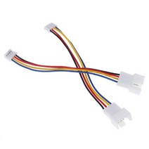 2Pcs 범용 소형 4 핀 3pin 팬 PWM 커넥터 확장 케이블 데스크탑 PVC 그래픽 카드 인터페이스