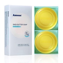 Anmous 얼굴과 바디용 시어 버터 및 유황이 함유된 클렌징 비누 바 여성 남성용 모이스처라이징 바 비누 지성 피부 및 모든 피부 타입에 좋습니다. 220g(7.8온스)