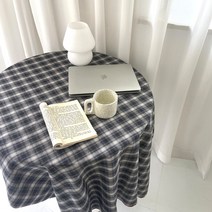 빈티지 감성 테이블보 1인 2인 식탁보 책상보 협탁보 미니 원형 테이블보, S, 3.에스프레소 테이블보