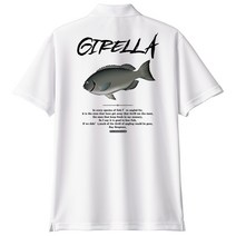 [피싱웨어]캘리 벵에돔티셔츠 긴꼬리 찌낚시 갯바위 낚시 여름 반팔 기능성 티셔츠 빅사이즈가능, 반팔카라쿨티셔츠, 4L(115), 화이트