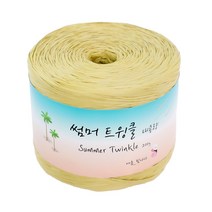 털실나라 썸머 트윙클 200g 10+1 대용량 라피아실 종이실 여름실, 107 겨자