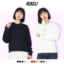 ROKCU 무료배송_특양면 프리미엄맨투맨 남녀공용 무지맨투맨 [M-4XL]빅사이즈 맨투맨