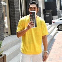 [게리오] [NIN.32] 베이직 8COLOR 슬라브 포켓 반팔 티셔츠