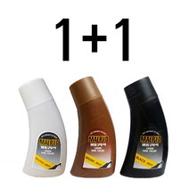 말표 1+1 블랙 갈색 무색 디럭스 구두약 60ml, 갈색+갈색