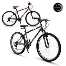 씨티크루저 크루저STI 하드테일 MTB 자전거 (마이크로 원터치21단/ 26형), 매트블랙/레드