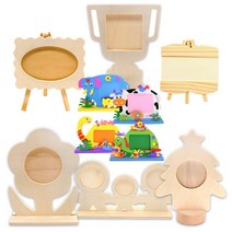 나무액자 나무이젤액자 펜꽂이 홈문센 홈스쿨 초등학교 유치원 어린이집 유아 미술 준비물 만들기 재료 교육 놀이 행사 선물, JNC 나무이젤액자(스크린)