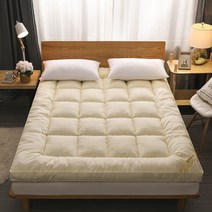 침대 토퍼 슈퍼싱글 바닥이불 두꺼운 매트리스 접이식 요 토퍼 100x200, 두께 10cm 베이지