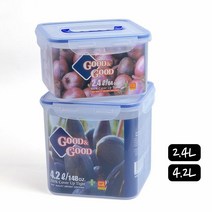 socean FDA 손질 야채 채소 보관통 손잡이 밀폐용기 중 냉장고 냉동고 정리 국산 진공 보관 용기 식기세척기 반찬통