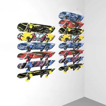 스노우보드거치대 벽걸이 장식 스키 데크 걸이, 6단 벽걸이형