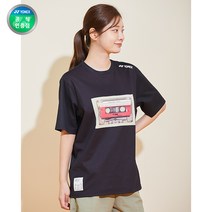 요넥스 221TS047U 공용 배드민턴 반팔 티셔츠 블랙