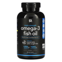 스포츠리서치 오메가3 피쉬 오일 트리플 스트렝스 1250mg 180소프트젤 TG EPA DHA 지방산 도코사헥사엔산 이피에이 에이코사펜타엔산 도코사헥사에노익산 아이코사펜타엔산, 기본, 1개, 180정
