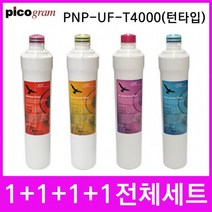 언더씽크정수기필터 PnP-UF-T4000 턴타입 전체세트, 1개