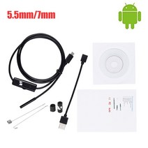 스마트폰내시경 카메라 산업용 배관 하수구 5.5mm 7mm hd 내시경 usb 내시경 6 led 11.52m 소프트 케이블 방수 검사 내시경 안 드 로이드 pc, 2m