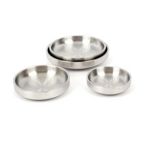 업소 앞접시 식당용 원형 플레이트 4호 스텐앞접시 전문점 업소용 식당접시