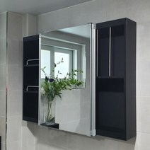 A6마트 [국산/당일출고] A6마트 댐퍼포함 욕실슬라이드장 DIY 쉬운설치 / 손잡이 도어 슬라이드장, 슬라이드장 가로1100 세로800 블랙, 1개