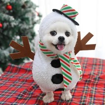 크리스마스 강아지산타옷 눈사람옷 웃긴 예쁜 강아지후리스 소형견 중형견, 눈사람   M