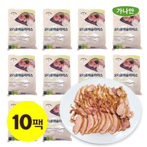 [도매] 오리훈제 슬라이스 10팩 대용량 업소용 캠핑음식, 800g