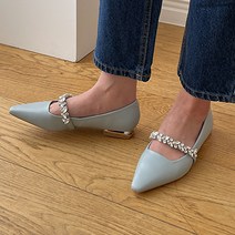 바이로쏘 엘레강스 큐빅 밴드 플랫슈즈 단화 RZ179