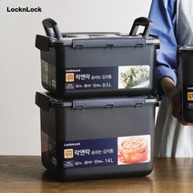 1+1 락앤락 숨쉬는 누름 김치통 9.5L 11L 14L, 락앤락 숨쉬는김치통 874BDG (9.5Lx2개)