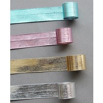 리본공예 리본재료 헤어핀부자재 리본원단 A216 샤인미러 리본, 2cm, 청록（bluish green）