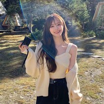 여름 봄가을 시스루 지퍼 단추없는 면니트 모헤어 크롭가디건 여성 여성 여름 가디건 세트 브이넥니트가디건