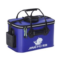 효담상회 낚시 방수 접이식 두레박 밑밥통 살림망 살림통 미끼통 낚시용품 낚시채비, 블   루