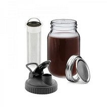 콜드 브루 아이스 커피 머신 메이커 피처 브루어 필터가 있는 메이슨 병 플립 캡 뚜껑 내구성 유리 32oz(1쿼트) Drsn