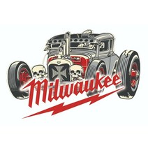 카라반스티커 자동차 데칼 차량 랩핑 메탈 스티커 for milwaukee tools, 22.86cm, 1개