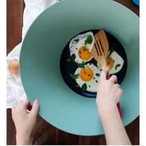 실리콘 후라이팬가드 기름튐 방지 프라이가드 밸류세라믹 프라이월 24cm, 블루 24cm