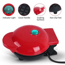 간식 메이커 와플 츄러스 커피콩빵 붕어빵 기계, 빨간색, 220v-eu 플러그, 1