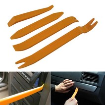 카 오디오 어셈블리 툴세트 라디오 도어 클립 패널 몰딩 대쉬 키 제거 키트 추출기 BMW 차량 DIY 장착툴 내부 계기판 센터 제어 구역 분해 작업 필수 공구 완전 방지 (4종)